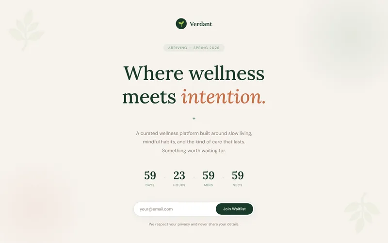 Preview of the Wellness template